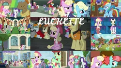 Size: 1958x1102 | Tagged: safe, derpibooru import, edit, edited screencap, editor:quoterific, screencap, barbara banter, beaude mane, berry punch, berryshine, blueberry curls, bon bon, bruce mane, bubblegum blossom, caramel, cheese sandwich, cloud kicker, crimson cream, daisy, diamond cutter, don neigh, eclair créme, fashion statement, flower wishes, goldengrape, jangles, joan pommelway, jonagold, luckette, lyra heartstrings, mare e. belle, marmalade jalapeno popette, november rain, pegasus olsen, peggy holstein, perfect pace, pinot noir, rainbow dash, rarity, roger silvermane, royal riff, sassaflash, sea swirl, seafoam, shiraz, silver berry, sir colton vines iii, soarin', spitfire, sterling silver, strawberry ice, sugar maple, sweetie belle, sweetie drops, earth pony, pegasus, pony, unicorn, daring doubt, fake it 'til you make it, for whom the sweetie belle toils, grannies gone wild, made in manehattan, pinkie pride, rarity takes manehattan, the gift of the maud pie, the saddle row review, trade ya, apple family member, friendship student, image, png