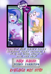 Size: 2200x3187 | Tagged: suggestive, artist:succubi samus, derpibooru import, princess celestia, princess luna, equestria girls, breasts, busty princess luna, clothing damage, comic, coming soon, disappearing clothes, embarrassed, embarrassed nude exposure, for sale, image, implied exhibitionism, implied nudity, nudity, paywall content, png, principal celestia, release date, show accurate, surprised face, teaser, teaser art, vice principal luna