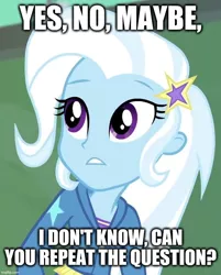 Size: 730x910 | Tagged: safe, derpibooru import, edit, edited screencap, screencap, trixie, equestria girls, equestria girls series, forgotten friendship, caption, cropped, image, image macro, imgflip, jpeg, malcolm in the middle, song reference, text, they might be giants