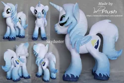 Size: 1307x871 | Tagged: safe, derpibooru import, oc, oc:skyduster, alicorn, pony, colored wings, commission, custom, gradient horn, gradient mane, gradient tail, gradient wings, image, irl, jpeg, male, multiple angles, photo, plushie, solo, stallion, standing, toy, unshorn fetlocks, wings