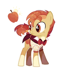 Size: 1506x1527 | Tagged: safe, artist:beautifulspaceshow, derpibooru import, oc, oc:golden cider (ice1517), unofficial characters only, earth pony, pony, bowtie, clothes, coat, freckles, image, male, markings, png, shirt, simple background, solo, stallion, transparent background