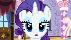 Size: 1280x720 | Tagged: safe, artist:blackgryph0n, derpibooru import, rarity, pony, unicorn, animated, blinking, denied, floppy ears, image, looking at you, smiling, solo, talking, talking to viewer, twilightlicious, webm, youtube link