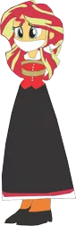 Size: 325x954 | Tagged: safe, artist:caido58, derpibooru import, sunset shimmer, equestria girls, clothes, image, long skirt, png, skirt, solo, western
