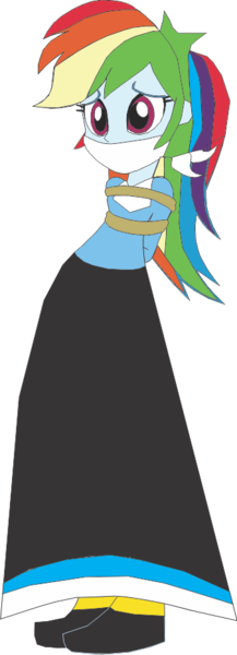 Size: 337x933 | Tagged: safe, artist:caido58, derpibooru import, rainbow dash, equestria girls, clothes, image, long skirt, png, skirt, solo, western