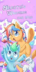 Size: 632x1264 | Tagged: safe, artist:avui, oc, oc:ember (hwcon), oc:glace (hwcon), hearth's warming con, image, png