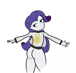 Size: 2500x2400 | Tagged: suggestive, derpibooru import, rarity, ass, blushing, butt, drive, image, png, solo