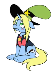 Size: 600x792 | Tagged: safe, artist:mynder, derpibooru import, oc, unofficial characters only, pony, unicorn, crossover, gravity falls, hiatus, image, png, sad, solo, star vs the forces of evil, steven universe, wander over yonder