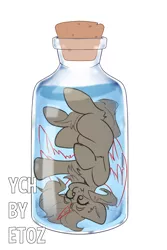 Size: 2000x3000 | Tagged: suggestive, artist:etoz, derpibooru import, pony, advertisement, aquaphilia, asphyxiation, auction, auction open, bottle, breathplay, commission, drowning, fetish, generation leap, holding breath, image, jar, png, pony in a bottle, scared, solo, surprised, underwater, water, ych example, ych sketch, your character here