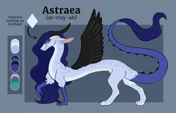 Size: 2000x1276 | Tagged: safe, artist:9centschange, derpibooru import, oc, oc:astraea, unofficial characters only, draconequus, hybrid, draconequus oc, female, image, interspecies offspring, offspring, parent:discord, parent:rarity, parents:raricord, png, reference sheet, solo