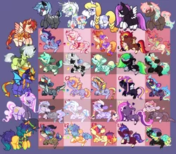 Size: 2160x1900 | Tagged: safe, artist:lavvythejackalope, derpibooru import, oc, unofficial characters only, bat pony, pegasus, pony, unicorn, base used, bat pony oc, bat wings, eyes closed, hair over eyes, hat, high res, horn, image, open mouth, pegasus oc, png, two toned wings, unicorn oc, wings, witch hat