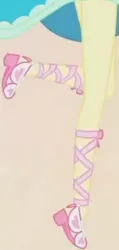 Size: 1920x4029 | Tagged: safe, derpibooru import, screencap, fluttershy, equestria girls, equestria girls series, so much more to me, cropped, female, image, jpeg, legs, pictures of legs, sandals, solo