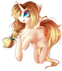 Size: 2300x2608 | Tagged: safe, artist:mediasmile666, banned from derpibooru, deleted from derpibooru, derpibooru import, oc, unofficial characters only, pony, unicorn, blurry, braid, chest fluff, cutie mark, eye clipping through hair, eye reflection, female, fluffy, food, gift art, hairband, image, looking up, mare, pizza, png, ponytail, reflection, simple background, solo, tongue out, transparent background