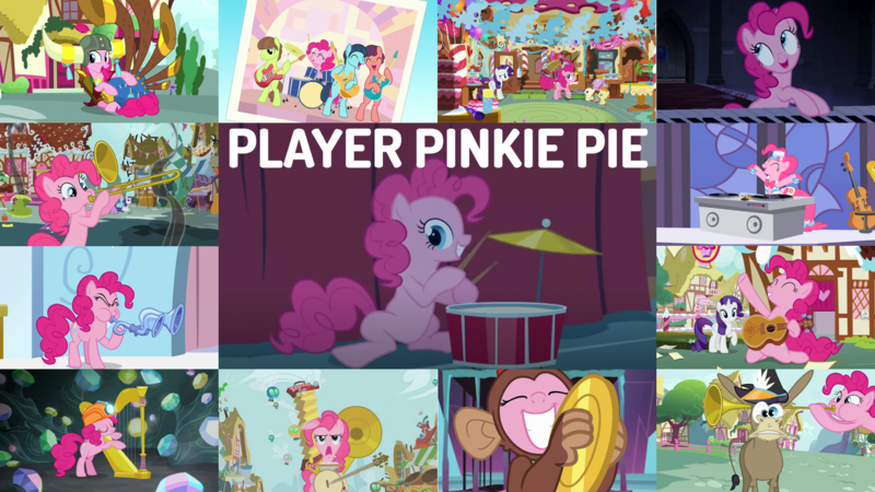 Size: 1970x1109 | Tagged: safe, derpibooru import, edit, edited screencap, editor:quoterific, screencap, cranky doodle donkey, pinkie pie, pound cake, pumpkin cake, rainbow dash, rarity, twilight sparkle, twilight sparkle (alicorn), alicorn, donkey, earth pony, parasprite, pegasus, pony, unicorn, a friend in deed, baby cakes, castle mane-ia, honest apple, it isn't the mane thing about you, party pooped, rock solid friendship, school raze, swarm of the century, the best night ever, the crystal empire, yakity-sax, baby, baby pony, bipedal, clothes, costume, cute, diapinkes, disk jockey, dress, drum kit, drums, drumsticks, eyes closed, female, flugelhorn, guitar, image, lyre, male, mare, musical instrument, open mouth, piano, pinkie being pinkie, png, stallion, sugarcube corner, trumpet