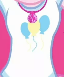 Size: 1920x2312 | Tagged: safe, derpibooru import, screencap, pinkie pie, do it for the ponygram!, equestria girls, equestria girls series, spoiler:eqg series (season 2), boobshot, breasts, clothes, cropped, cutie mark, cutie mark on clothes, female, geode of sugar bombs, image, jewelry, jpeg, magical geodes, necklace, pictures of chests, solo, tanktop