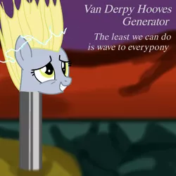 Size: 1000x1000 | Tagged: safe, artist:manerg, derpibooru import, derpy hooves, album cover, derpibooru exclusive, image, parody, png, progressive rock, van der graaf generator