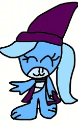 Size: 664x1082 | Tagged: safe, artist:sugarbugjewelpet, derpibooru import, trixie, dragon, 1000 hours in ms paint, cape, clothes, dragonified, happy, hat, image, png, simple background, solo, species swap, trixiedragon, trixie's cape, trixie's hat, white background