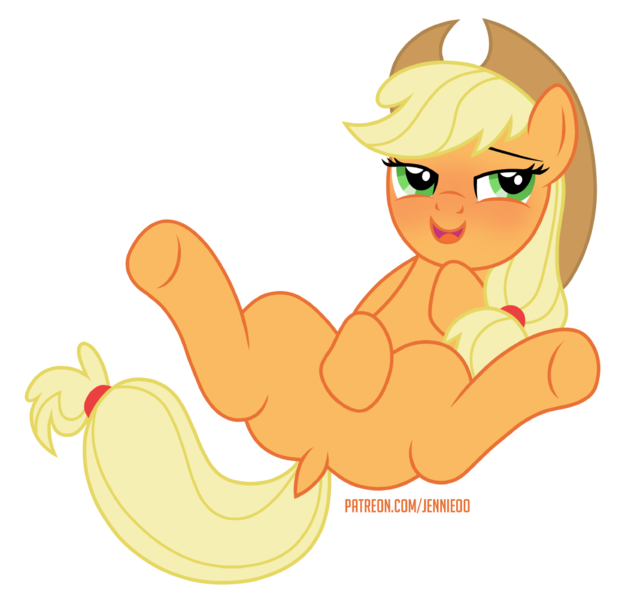 Size: 1200x1124 | Tagged: suggestive, alternate version, artist:jennieoo, derpibooru import, applejack, earth pony, pony, bedroom eyes, blushing, cowboy hat, dock, featureless crotch, hat, image, masturbation, open mouth, png, simple background, smiling, solo, transparent background, vector