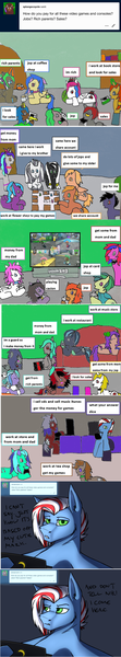 Size: 1184x6415 | Tagged: safe, artist:ask-luciavampire, derpibooru import, oc, alicorn, bat pony, dracony, dragon, earth pony, hybrid, pegasus, pony, unicorn, vampire, vampony, ask, ask-ponys-gamer-club, image, png, tumblr