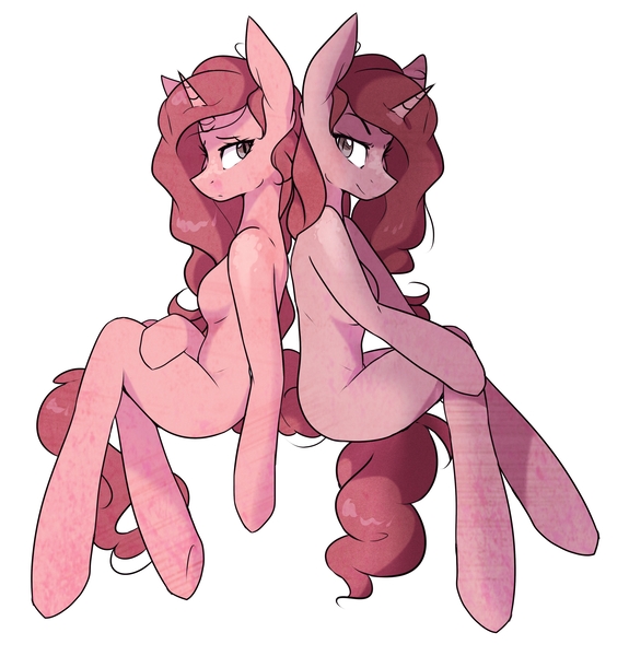 Size: 3493x3648 | Tagged: safe, artist:cookietasticx3, derpibooru import, oc, unofficial characters only, anthro, pony, unguligrade anthro, unicorn, arm hooves, female, high res, horn, image, jpeg, mare, simple background, sitting, unicorn oc, white background