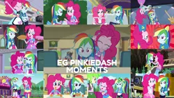 Size: 1280x721 | Tagged: safe, derpibooru import, edit, edited screencap, editor:quoterific, screencap, pinkie pie, rainbow dash, scootaloo, sweetie belle, accountibilibuddies, best trends forever, equestria girls, equestria girls (movie), equestria girls series, friendship games, guitar centered, legend of everfree, mirror magic, pinkie on the one, pinkie pie: snack psychic, pinkie spy (short), rainbow rocks, road trippin, sunset's backstage pass!, spoiler:eqg series (season 2), spoiler:eqg specials, apple, bass guitar, carrot, clothes, crossed arms, cute, cutie mark, cutie mark on clothes, dashabetes, diapinkes, eyes closed, female, food, fork, geode of sugar bombs, geode of super speed, guitar, hands on hip, helping twilight win the crown, hoodie, image, in which pinkie pie forgets how to gravity, jewelry, jpeg, juice, juice box, lesbian, magical geodes, music festival outfit, musical instrument, necklace, orange, pinkie being pinkie, pinkie physics, pinkiedash, sandwich, shipping, smiling, spoon, tanktop, thumbs up, tray