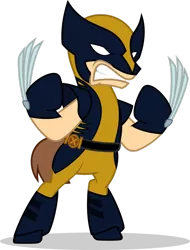 Size: 1280x1680 | Tagged: safe, artist:mlp-trailgrazer, derpibooru import, oc, oc:applewolf, clothes, cosplay, costume, image, png, simple background, solo, transparent background, wolverine