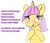 Size: 1080x920 | Tagged: safe, artist:tiffortat, oc, oc:twill, unofficial characters only, pony, unicorn, blushing, bootleg, bootleg pony, dialogue, female, image, mare, png, recolor, simple background, solo, white background