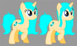 Size: 1400x835 | Tagged: safe, artist:isrrael120, derpibooru import, oc, oc:agua, unofficial characters only, pony, unicorn, base used, female, gray background, horn, image, mare, png, reference sheet, simple background, solo, unicorn oc