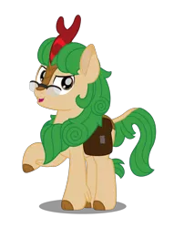 Size: 2692x3526 | Tagged: safe, artist:povitato, derpibooru import, kirin oc, oc, kirin, bag, glasses, image, png, saddle bag, solo