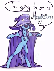 Size: 640x840 | Tagged: safe, artist:aca-4, derpibooru import, trixie, cape, clothes, hat, image, jpeg, trixie's cape, trixie's hat