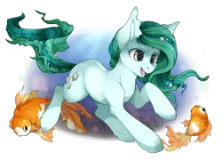 Size: 1000x723 | Tagged: safe, artist:mr-tiaa, derpibooru import, oc, unofficial characters only, earth pony, fish, pony, bubble, commission, coral, crepuscular rays, flowing mane, flowing tail, image, ocean, open mouth, png, purple eyes, seaweed, simple background, smiling, solo, sunlight, swimming, transparent background, underwater, water