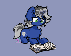 Size: 2760x2164 | Tagged: safe, artist:minty joy, derpibooru import, oc, pony, unicorn, :t, animated, blinking, book, bookhorse, cheek fluff, chest fluff, commission, cute, ear fluff, fluffy, folded wings, gif, glowing horn, heart eyes, high res, horn, horses doing horse things, image, leg fluff, lidded eyes, lying down, magic, magic aura, male, ocbetes, perfect loop, prone, reading, shaking, simple background, solo, stallion, tail, tail flick, telekinesis, wing fluff, wing twitch, wingding eyes, wings, ych animation, ych result