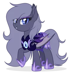 Size: 3684x3822 | Tagged: safe, artist:rioshi, artist:starshade, derpibooru import, oc, oc:selenite, unofficial characters only, bat pony, pony, armor, bat pony oc, bat wings, eyeshadow, female, image, lidded eyes, looking at you, makeup, mare, night guard, night guard armor, png, raised hoof, simple background, solo, transparent background, vector, wings