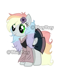 Size: 1003x1200 | Tagged: safe, artist:blazyplazy, derpibooru import, oc, pegasus, pony, disabled, flower, fluffy, image, mlpoc, outfit, png, solo
