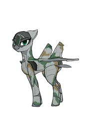Size: 896x1280 | Tagged: safe, artist:andromailus, oc, oc:skybreaker, unofficial characters only, original species, plane pony, pony, female, image, lidded eyes, looking at you, mig-25, plane, png, simple background, solo, transparent background