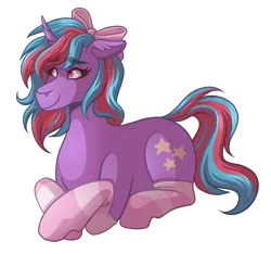 Size: 3200x3000 | Tagged: safe, artist:kikirdcz, derpibooru import, oc, oc:cosmic spark, pony, unicorn, clothes, female, image, lying down, mare, png, prone, simple background, socks, solo, striped socks, transparent background