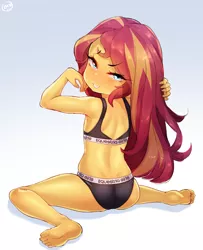 Size: 1194x1471 | Tagged: suggestive, artist:born-to-die, banned from derpibooru, sunset shimmer, human, equestria girls, branded hem, child, clothes, female, image, lolicon, panties, png, solo, solo female, underage, underwear, young, younger