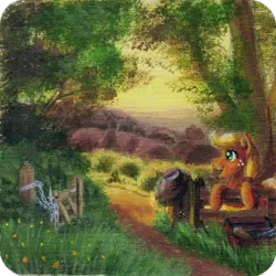 Size: 1000x999 | Tagged: safe, artist:sa1ntmax, derpibooru import, applejack, earth pony, pony, fence, image, png, solo