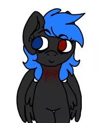 Size: 2000x2500 | Tagged: semi-grimdark, artist:katyusha, derpibooru import, oc, oc:azule dusk, pegasus, pony, female, heterochromia, image, png, suicide