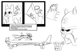 Size: 1500x1000 | Tagged: safe, artist:andromailus, twilight sparkle, oc, oc:anon, human, original species, plane pony, pony, predator drone, a300-600st beluga, afterburner, black and white, drone, grayscale, image, missile, monochrome, plane, png, twiggie, weapon