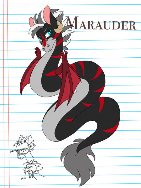 Size: 1280x1707 | Tagged: safe, artist:doodletheexpoodle, derpibooru import, oc, oc:marauder, unofficial characters only, draconequus, hybrid, draconequus oc, image, interspecies offspring, jpeg, male, offspring, parent:discord, parents:zecord, parent:zecora, solo