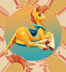 Size: 3573x3908 | Tagged: safe, artist:unfinishedheckery, derpibooru import, sunburst, pony, unicorn, butt, cape, clothes, digital art, glasses, high res, hooves, horn, image, jpeg, looking at you, lying down, male, plot, solo, stallion, tail