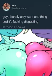 Size: 650x950 | Tagged: suggestive, artist:seii3, derpibooru import, edit, princess ember, anthro, dragon, big breasts, breasts, busty princess ember, cropped, cynder, dragoness, female, guys literally only want one thing and its fucking disgusting, image, jpeg, lizard breasts, meme, meta, symmetrical docking, twitter
