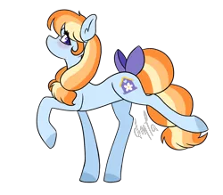 Size: 1200x1050 | Tagged: safe, artist:dancingmylifeaway, derpibooru import, oc, oc:aurelia coe, unofficial characters only, earth pony, bangs, bow, coe, cutie mark, image, no mouth, pigtails, png, profile, simple background, solo, tail bow, transparent background