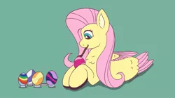 Size: 1920x1080 | Tagged: safe, artist:redquoz, artist:twomakesaparty, derpibooru import, fluttershy, bird, bird pone, pony, alternate design, chest fluff, colored hooves, ear fluff, easter, easter egg, feathered tail, female, holiday, image, jpeg, mare, solo