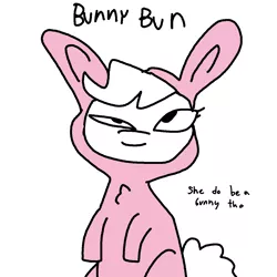 Size: 1200x1200 | Tagged: safe, artist:tjpones, derpibooru import, oc, oc:brownie bun, earth pony, pony, animal costume, bunny costume, clothes, costume, easter, female, holiday, image, mare, png, simple background, solo, stylistic suck, white background