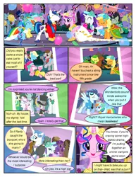 Size: 612x792 | Tagged: safe, artist:newbiespud, derpibooru import, edit, edited screencap, screencap, applejack, doctor whooves, fancypants, princess cadance, rainbow dash, rarity, shining armor, soarin', sweetie belle, time turner, earth pony, pegasus, pony, unicorn, comic:friendship is dragons, a canterlot wedding, alternate hairstyle, background pony audience, clothes, comic, dancing, dialogue, dress, eyelashes, eyes closed, female, filly, floral head wreath, flower, grin, hat, hoof shoes, horn, image, male, mare, open mouth, png, screencap comic, shiningcadance, shipping, smiling, stallion, straight, top hat, unshorn fetlocks, wedding dress, wings