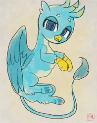 Size: 2046x2605 | Tagged: safe, artist:choyamy, derpibooru import, gallus, gryphon, image, jpeg, looking at you, solo