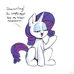 Size: 2000x2000 | Tagged: safe, artist:skoon, derpibooru import, rarity, pony, unicorn, darling, dialogue, ear fluff, exploitable, exploitable meme, eyes closed, female, image, mare, meme, png, simple background, sketch, solo
