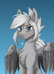 Size: 589x800 | Tagged: safe, artist:zachc, derpibooru import, oc, unofficial characters only, pegasus, chest fluff, ear fluff, female, image, looking at you, png, simple background, wings