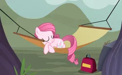 Size: 2600x1600 | Tagged: safe, artist:muhammad yunus, derpibooru import, oc, oc:annisa trihapsari, unofficial characters only, earth pony, pony, base used, cute, earth pony oc, eyes closed, female, image, mare, not rarity, ocbetes, pink body, pink hair, png, sleeping, smiling, solo, vector